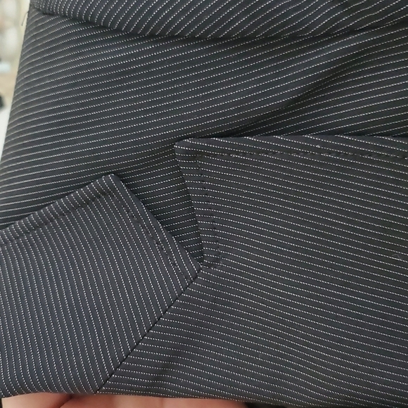 Reiss Goblin Cropped Striped Suite Blazer Jacket Wool Blend Size 14 - Picture 2 of 15